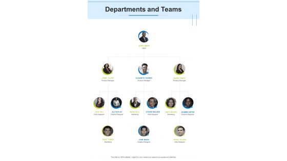 Departments And Teams Recruitment Proposal One Pager Sample Example Document