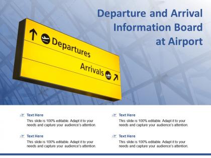 Departure and arrival information board at airport