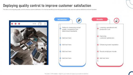 Deploying Quality Control To Improve Customer Satisfaction Quality Improvement Tactics Strategy SS V
