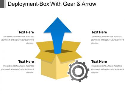 Deployment box with gear and arrow