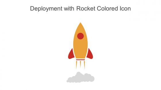 Deployment With Rocket Colored Icon In Powerpoint Pptx Png And Editable Eps Format