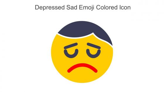 Depressed Sad Emoji Colored Icon In Powerpoint Pptx Png And Editable Eps Format