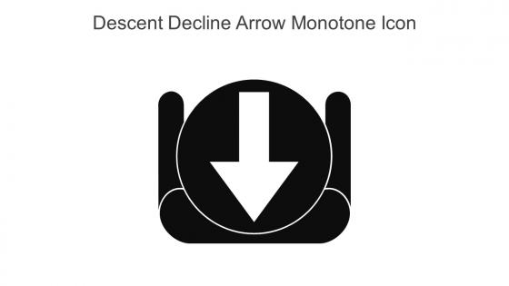 Descent Decline Arrow Monotone Icon In Powerpoint Pptx Png And Editable Eps Format