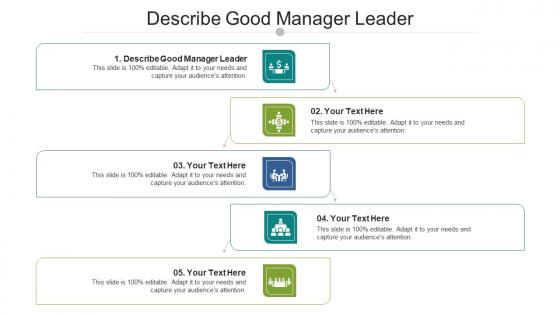 Describe Good Manager Leader Ppt Powerpoint Presentation Show Brochure Cpb