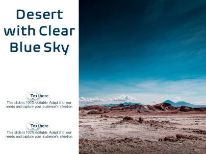 Desert with clear blue sky