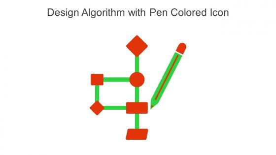 Design Algorithm With Pen Colored Icon In Powerpoint Pptx Png And Editable Eps Format