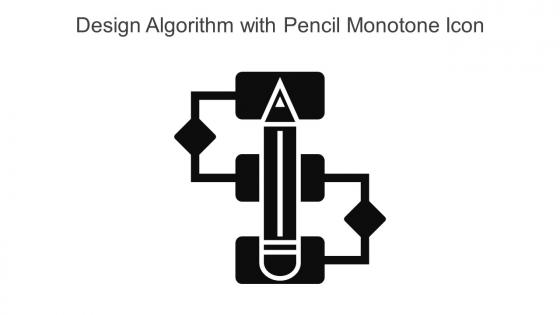 Design Algorithm With Pencil Monotone Icon In Powerpoint Pptx Png And Editable Eps Format