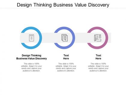 Design thinking business value discovery ppt powerpoint presentation portfolio gallery cpb