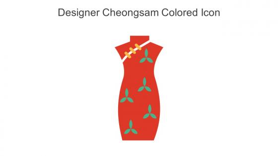 Designer Cheongsam Colored Icon In Powerpoint Pptx Png And Editable Eps Format