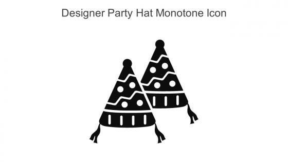 Designer Party Hat Monotone Icon In Powerpoint Pptx Png And Editable Eps Format