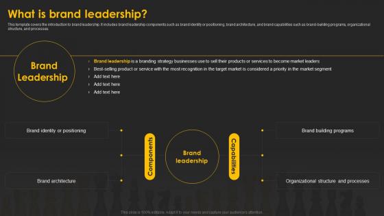Designing And Implementing What Is Brand Leadership Ppt Slides