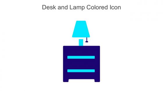 Desk And Lamp Colored Icon In Powerpoint Pptx Png And Editable Eps Format