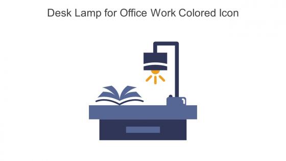 Desk Lamp For Office Work Colored Icon In Powerpoint Pptx Png And Editable Eps Format