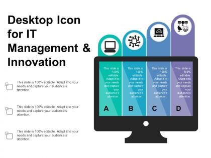 Desktop icon for it management and innovation