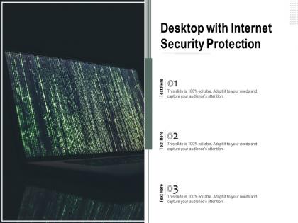 Desktop with internet security protection