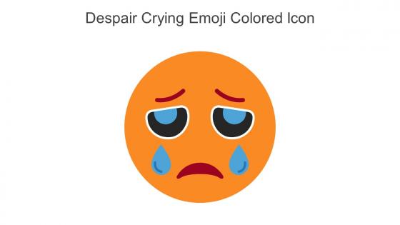 Despair Crying Emoji Colored Icon In Powerpoint Pptx Png And Editable Eps Format