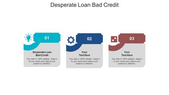Desperate loan bad credit ppt powerpoint presentation inspiration example cpb