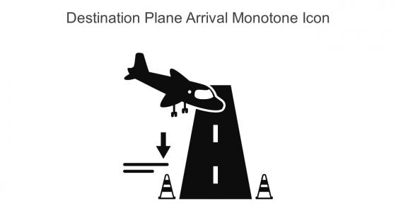 Destination Plane Arrival Monotone Icon In Powerpoint Pptx Png And Editable Eps Format