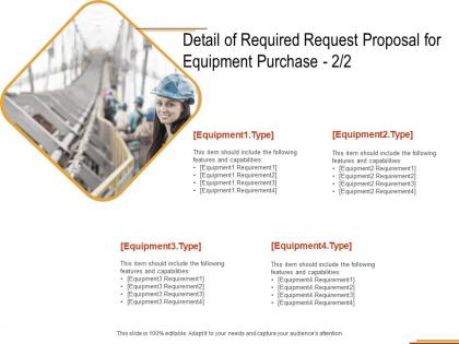 Detail of required request proposal for equipment purchase strategy ppt powerpoint presentation