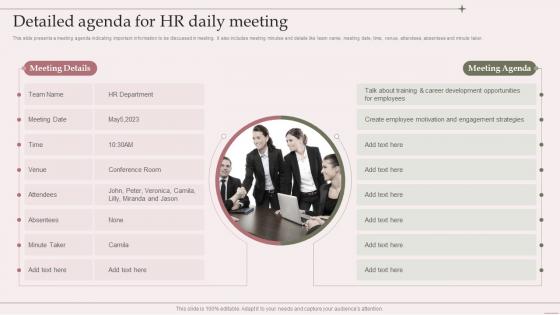 Detailed Agenda For HR Daily Meeting