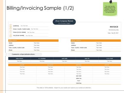 Detailed business analysis billing invoicing sample description ppt powerpoint topics