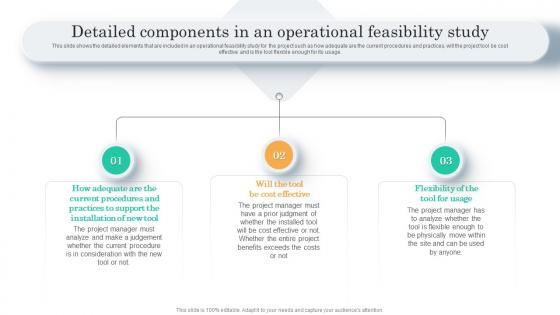 Detailed Components In An Operational Study Project Assessment Screening To Identify
