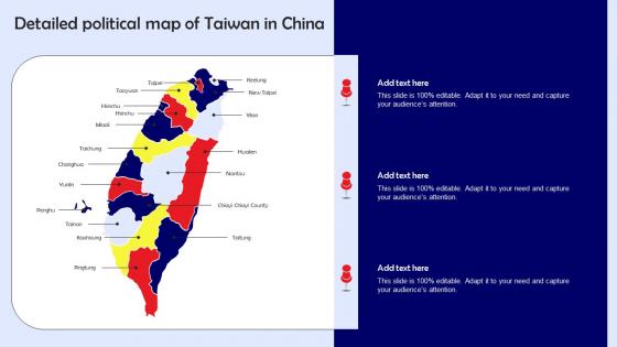 Detailed Political Map Of Taiwan In China