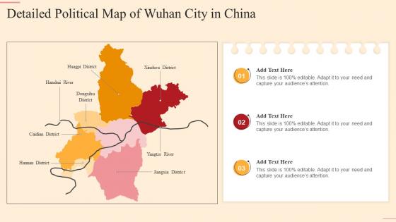 Detailed Political Map Of Wuhan City In China