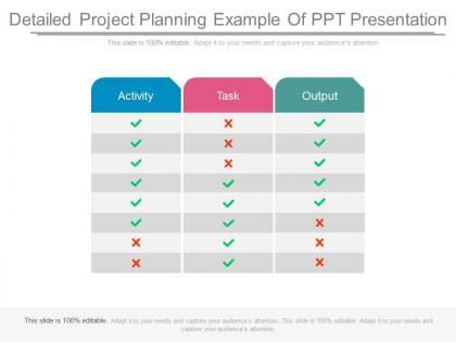 Detailed project planning example of ppt presentation
