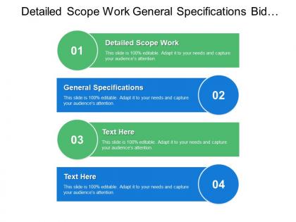 Detailed scope work general specifications bid drawings reference drawings