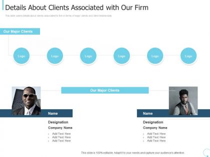Details about clients collaborative workspace investor funding elevator ppt infographic show