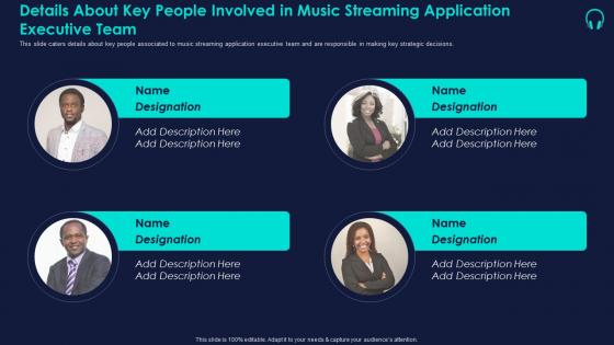 Details about key music streaming platform ppt visual aids styles