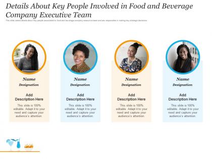 Details about key people involved in food and drink platform