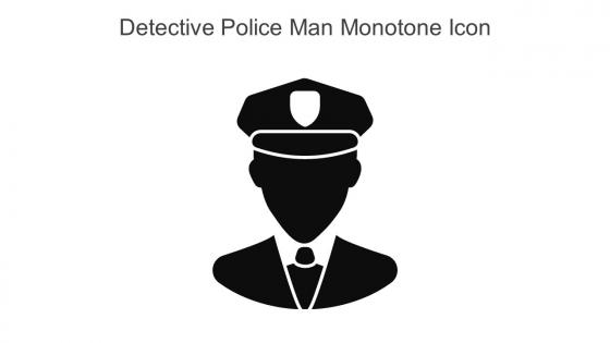 Detective Police Man Monotone Icon In Powerpoint Pptx Png And Editable Eps Format