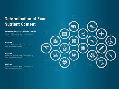 Determination of food nutrient content ppt powerpoint presentation portfolio