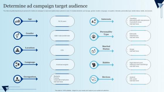 Determine Ad Campaign Target Audience Integrating Mobile Marketing MKT SS V