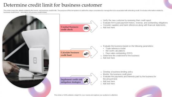 Determine Credit Limit For Business Customer