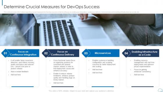 Determine crucial measures for vital parameters that determine overall devops attainment it