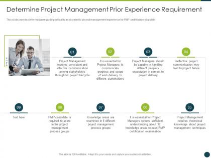 Determine experience requirement project management professional certification program it