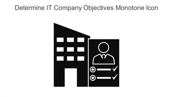 Determine IT Company Objectives Monotone Icon In Powerpoint Pptx Png And Editable Eps Format
