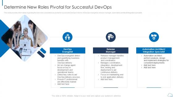 Determine new roles pivotal for vital parameters that determine overall devops attainment it