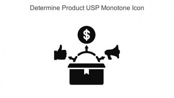 Determine Product USP Monotone Icon In Powerpoint Pptx Png And Editable Eps Format