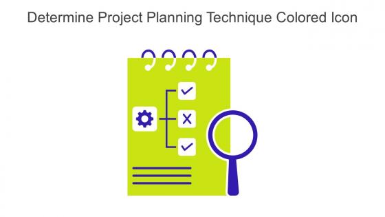 Determine Project Planning Technique Colored Icon In Powerpoint Pptx Png And Editable Eps Format