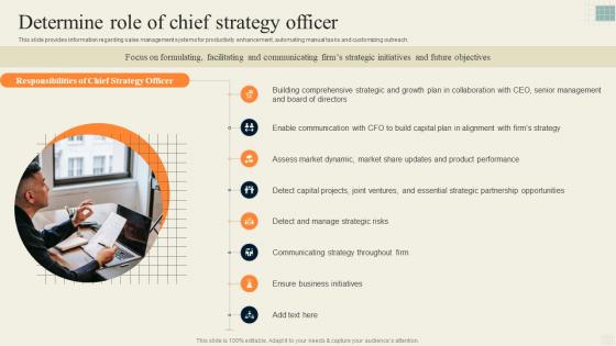 Determine Role Of Chief Strategy Officer Effective Strategy Formulation