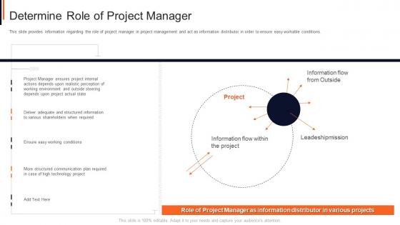 Determine role of project manager project safety management it