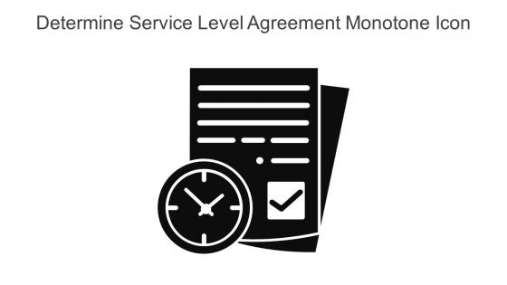 Determine Service Level Agreement Monotone Icon In Powerpoint Pptx Png And Editable Eps Format