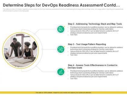 Determine steps for devops readiness assessment tools steps choose right devops tools it