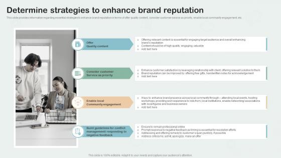 Determine Strategies To Enhance Brand Reputation Key Aspects Of Brand Management