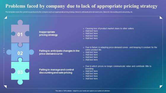 Determine The Right Pricing Strategy Problems Faced By Company Due To Lack Of Appropriate