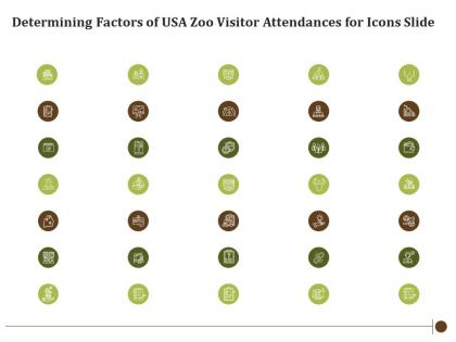 Determining factors of usa zoo visitor attendances for icons slide ppt visual aids example 2015